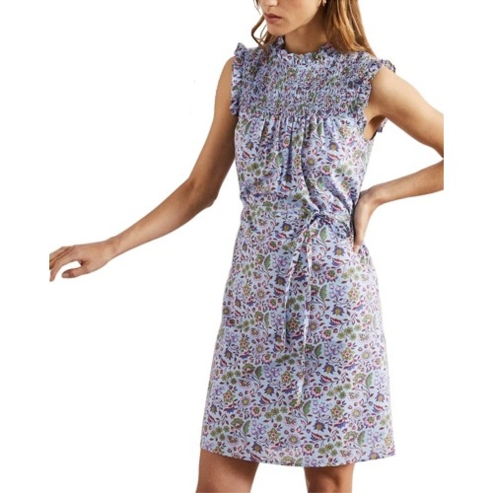 Boden Blue Floral Midi Dress